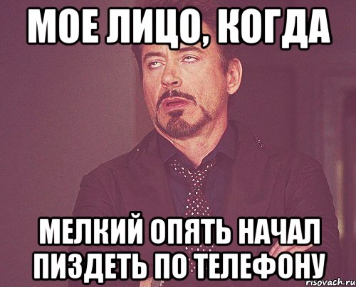 мое лицо, когда мелкий опять начал пиздеть по телефону, Мем твое выражение лица