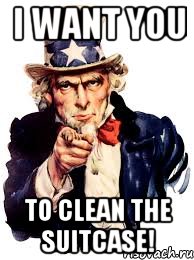 i want you to clean the suitcase!, Мем Uncle Sam