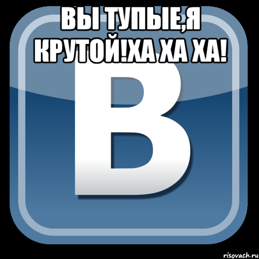 вы тупые,я крутой!ха ха ха! , Мем   вк