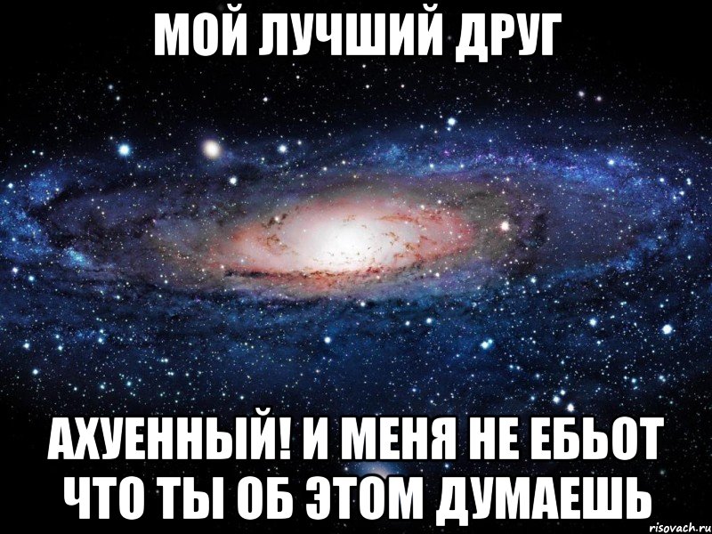 мой лучший друг ахуенный! и меня не ебьот что ты об этом думаешь, Мем Вселенная