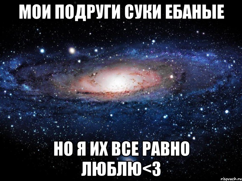 мои подруги суки ебаные но я их все равно люблю<3, Мем Вселенная