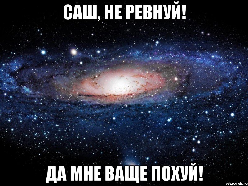 саш, не ревнуй! да мне ваще похуй!, Мем Вселенная