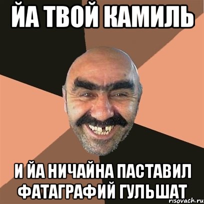 йа твой камиль и йа ничайна паставил фатаграфий гульшат, Мем Я твой дом труба шатал