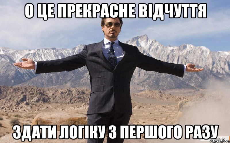 о це прекрасне відчуття здати логіку з першого разу, Мем железный человек