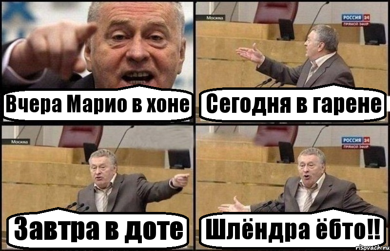 Вчера Марио в хоне Сегодня в гарене Завтра в доте Шлёндра ёбто!!, Комикс Жириновский