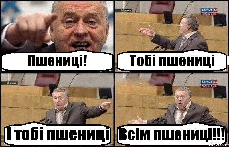 Пшениці! Тобі пшениці І тобі пшениці Всім пшениці!!!, Комикс Жириновский