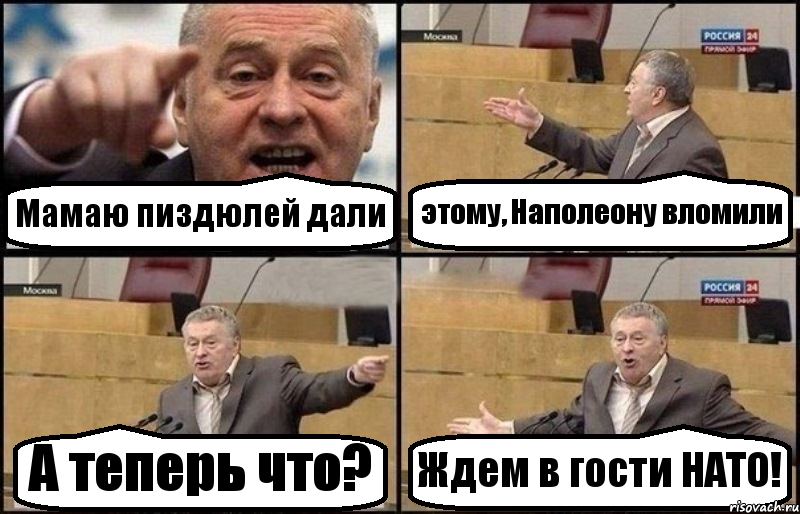 Мамаю пиздюлей дали этому, Наполеону вломили А теперь что? Ждем в гости НАТО!, Комикс Жириновский