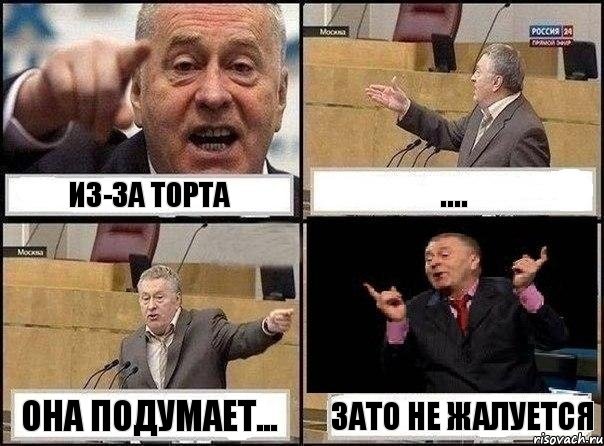 Из-за торта .... Она подумает... Зато не жалуется, Комикс Жириновский клоуничает