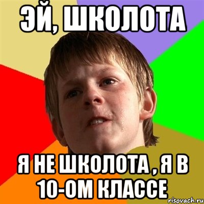 эй, школота я не школота , я в 10-ом классе