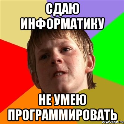 сдаю информатику не умею программировать