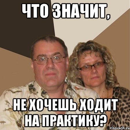 что значит, не хочешь ходит на практику?
