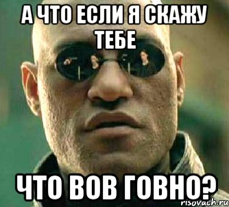 а что если я скажу тебе что вов говно?, Мем  а что если я скажу тебе