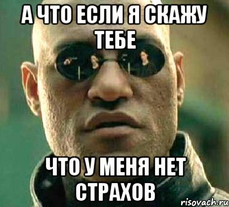 а что если я скажу тебе что у меня нет страхов, Мем  а что если я скажу тебе