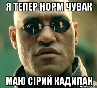 я тепер норм чувак маю сірий кадилак, Мем  а что если я скажу тебе