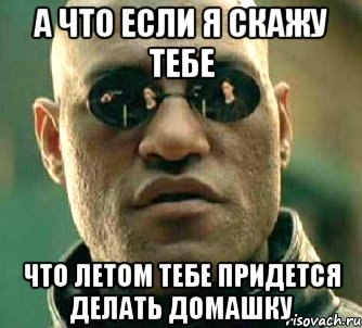 а что если я скажу тебе что летом тебе придется делать домашку, Мем  а что если я скажу тебе