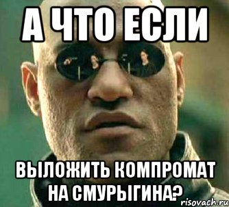 а что если выложить компромат на смурыгина?, Мем  а что если я скажу тебе