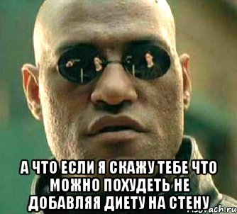  а что если я скажу тебе что можно похудеть не добавляя диету на стену, Мем  а что если я скажу тебе