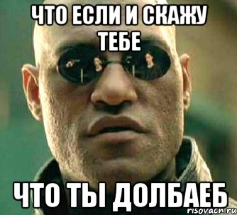 что если и скажу тебе что ты долбаеб