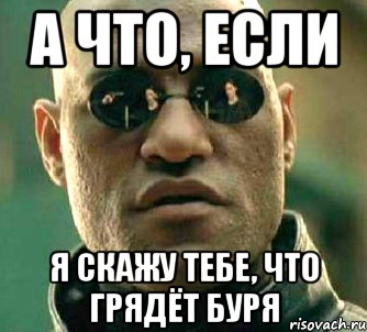 а что, если я скажу тебе, что грядёт буря, Мем  а что если я скажу тебе