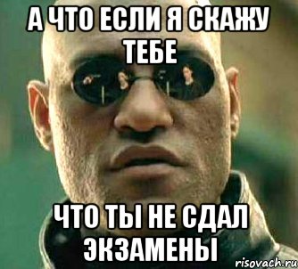 а что если я скажу тебе что ты не сдал экзамены, Мем  а что если я скажу тебе