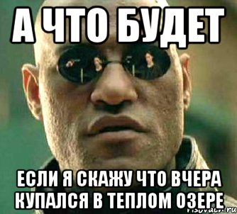 а что будет если я скажу что вчера купался в теплом озере, Мем  а что если я скажу тебе