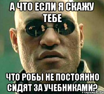 а что если я скажу тебе что робы не постоянно сидят за учебниками?, Мем  а что если я скажу тебе