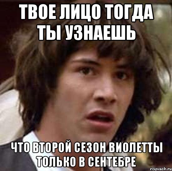 твое лицо тогда ты узнаешь что второй сезон виолетты только в сентебре, Мем А что если (Киану Ривз)