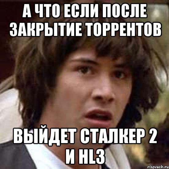 а что если после закрытие торрентов выйдет сталкер 2 и hl3, Мем А что если (Киану Ривз)