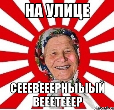 на улице сееевееерныыый вееетееер, Мем  бабуля