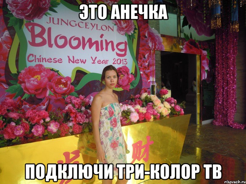 это анечка подключи три-колор тв, Мем блуминг