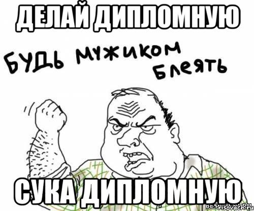 делай дипломную сука дипломную, Мем блять