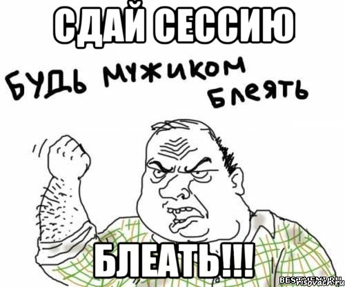 сдай сессию блеать!!!, Мем блять