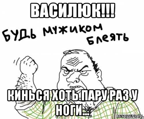 василюк!!! кинься хоть пару раз у ноги...