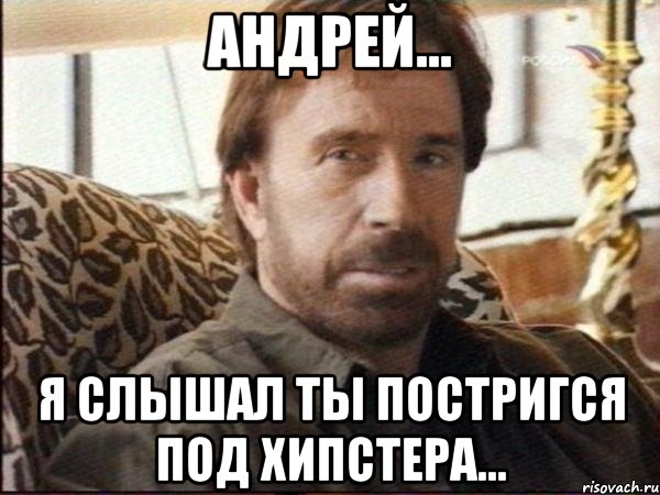 андрей... я слышал ты постригся под хипстера...