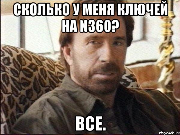 сколько у меня ключей на n360? все.
