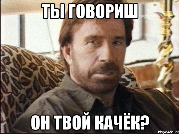 ты говориш он твой качёк?