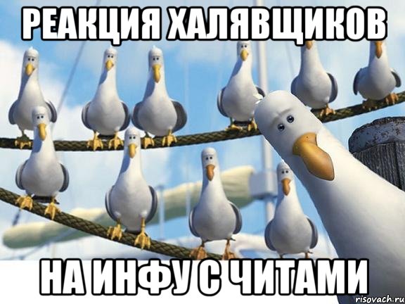 реакция халявщиков на инфу с читами
