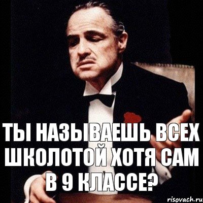 ты называешь всех школотой хотя сам в 9 классе?, Комикс Дон Вито Корлеоне 1