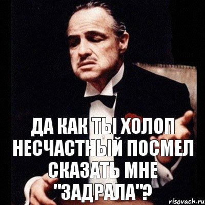 да как ты холоп несчастный посмел сказать мне "задрала"?, Комикс Дон Вито Корлеоне 1