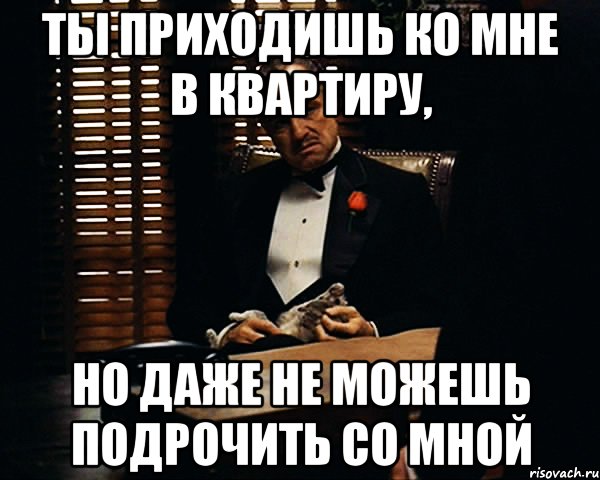 ты приходишь ко мне в квартиру, но даже не можешь подрочить со мной, Мем Дон Вито Корлеоне