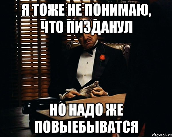 я тоже не понимаю, что пизданул но надо же повыебыватся, Мем Дон Вито Корлеоне