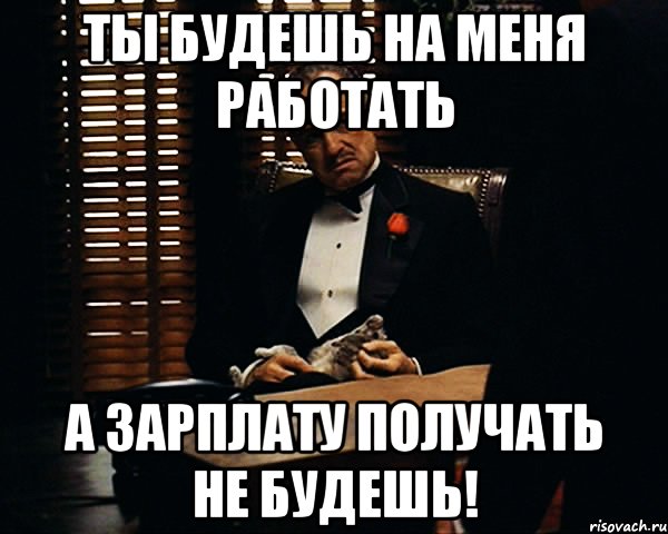 ты будешь на меня работать а зарплату получать не будешь!, Мем Дон Вито Корлеоне