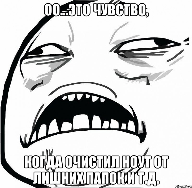 оо...это чувство, когда очистил ноут от лишних папок и т.д., Мем  Это неловкое чувство