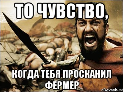 то чувство, когда тебя просканил фермер, Мем Это Спарта