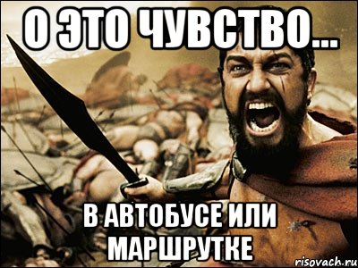 о это чувство... в автобусе или маршрутке, Мем Это Спарта