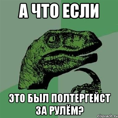 а что если это был полтергейст за рулём?, Мем Филосораптор