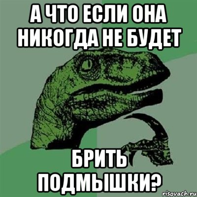 а что если она никогда не будет брить подмышки?, Мем Филосораптор