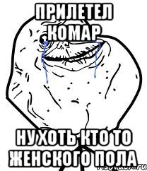 прилетел комар ну хоть кто то женского пола