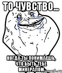 то чувство... когда ты понимаешь, что быть тебе минералом