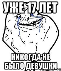 уже 17 лет никогда не было девушки